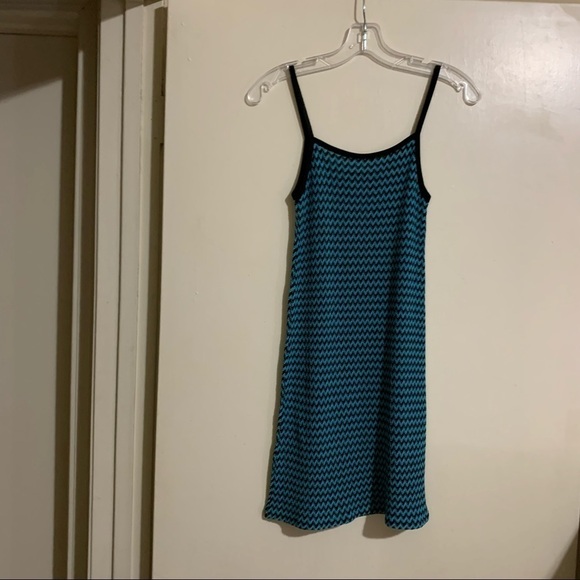 Parpe’ Blue Teal Black Sleeveless Knit Sundress. - Picture 7 of 7